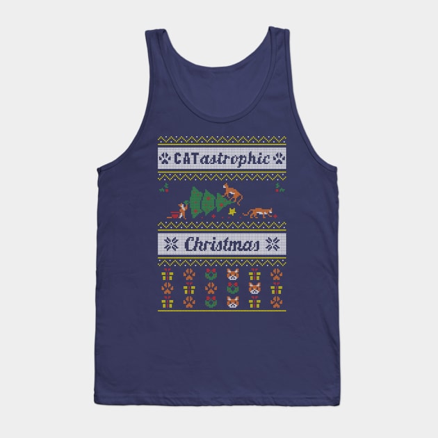 CATastrophic Christmas Tank Top by ShirtBricks